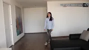cute tiny 18 year girl does porn casting
