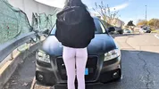 Car Breakdown! Lustful Student Repays Rescuer... (Blowjob and Wild Sex)