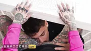 BRAZZERS - Smoking Hot Tattooed Babe Tiger Lilly Turns The Office Into Her Own Erotic Playground