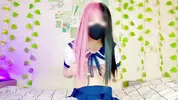 Shy anime schoolgirl cums loudly and sweetly / Petite cutie Dildo fucking