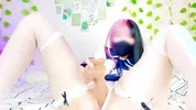 Shy anime schoolgirl cums loudly and sweetly / Petite cutie Dildo fucking