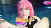 Re Zero Cosplay. Nymphomaniac emo Slut Sucks and Fucks a Big Cock.