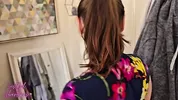 Stepsister teased me in to getting hard for her the family get together