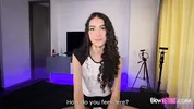Beautiful 18-year-old Latina nervously records her first sextape for her profile.