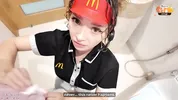 Cute McDonald’s Girl Messed Up the Order but Worked It Off All the Way