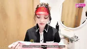 Cute McDonald’s Girl Messed Up the Order but Worked It Off All the Way