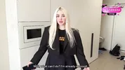 First yoga with the girl's mom, then she asks for a hard fuck with creampie. Filled the milf's pussy