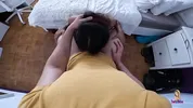 My stepbro joins me in my room to fuck after a long absence