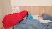 Halloween Special: Little Red Riding Hood catches the wolf with her huge white ass