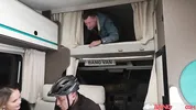 BangVan - Topless BangVan RV Driver Jennifer Mendez Distracts Passing Cyclist Steve Q