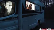 BangVan - Topless BangVan RV Driver Jennifer Mendez Distracts Passing Cyclist Steve Q