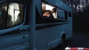 BangVan - Topless BangVan RV Driver Jennifer Mendez Distracts Passing Cyclist Steve Q