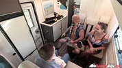 BangVan: Busty RV Driver Jennifer Mendez Caught Peeing by Real Muscled Lumberjack!