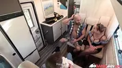 BangVan: Busty RV Driver Jennifer Mendez Caught Peeing by Real Muscled Lumberjack!