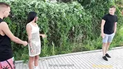 CuckoldXXX - Chloe Heart Seduces A Guy While Useless Cuckold Fiancé is Locked Out