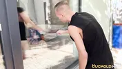 CuckoldXXX - Chloe Heart Seduces A Guy While Useless Cuckold Fiancé is Locked Out