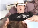 Curvy slut loves sucking and fucking cowboy's hard cock