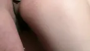 Young and horny—first the lollipop in her pussy, then the big cock right after.
