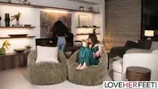 Feet Fetish Threesome With Freya Von Doom And Leana Lovings