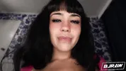BJRAW Beca Barbie has her face covered with a huge load