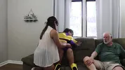 Behind the scenes - Batgirl and supergirl fucked by old man