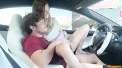 Hot Petite Blonde Stepsis Fucks Crazy In Self Driving Car - Molly Little - Luke Cooper