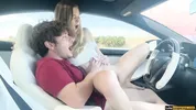 Hot Petite Blonde Stepsis Fucks Crazy In Self Driving Car - Molly Little - Luke Cooper