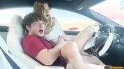 Hot Petite Blonde Stepsis Fucks Crazy In Self Driving Car - Molly Little - Luke Cooper