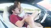 Hot Petite Blonde Stepsis Fucks Crazy In Self Driving Car - Molly Little - Luke Cooper