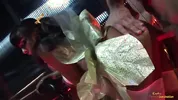 Two innocent angels are tied up in a dark dungeon