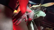 Two innocent angels are tied up in a dark dungeon