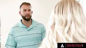 DEVILS FILM - Cute Blonde Babysitter Gets Banged By Her Boss