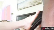 DFXTRA - Sulky GF Sahara Skye Uses Her Feet to Get That Massive Cock Rock Hard