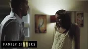 FAMILY SINNERS - Hot Babe Rides Her Boyfriend’s Father’s Cock And Gets Her Pussy Showered With Cum