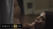 FAMILY SINNERS - Hot Babe Rides Her Boyfriend’s Father’s Cock And Gets Her Pussy Showered With Cum
