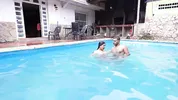 Step-daddy Teaches Me to Swim Naked - I Drain His Huge Cock as a Thank-you