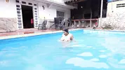 Step-daddy Teaches Me to Swim Naked - I Drain His Huge Cock as a Thank-you