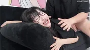 Goth Asian Teen Like Femdom and Rough Facial