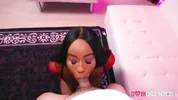 Curvy Ebony Lily Starfire Enjoys Sensual Pussy Pounding