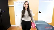 Curvy Brunette Elliot Messy Deep BJ Thirsty Full Swallow!