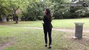 cute 19 year Burnette with big boobs does porn casting
