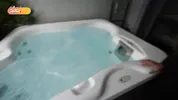 While my husband was on a business trip — I gave my male neighbor some hot jacuzzi company
