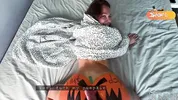 The local slut gets fucked by the whole town on Halloween