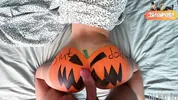 The local slut gets fucked by the whole town on Halloween