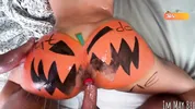 The local slut gets fucked by the whole town on Halloween