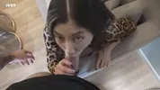 I help my friend with her onlyfans (she forgets the dildo and uses my cock in her ass)