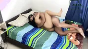 Stepbrother catches his horny stepsister cleaning and fucks her hard with a creampie on her buttocks