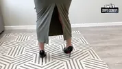 "Aren't My panties visible?" - Hot Stepmom Puts on a Tight Dress on Her Big Ass and Anal Butt Plug
