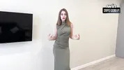 "Aren't My panties visible?" - Hot Stepmom Puts on a Tight Dress on Her Big Ass and Anal Butt Plug