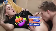 I love lying on our couch, but I love it even more when his huge cock enters me